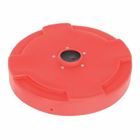 VESTIL DRUM RECYC LID FLAP 55 GAL(CLOSED) RED DC-P-55-CANF-RD